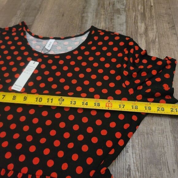 DB Moon size Large Women’s Black Polka Dot Short Sleeve Dress NWT - Picture 7 of 7